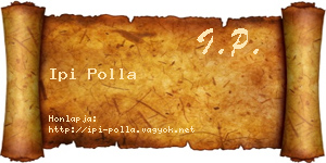 Ipi Polla névjegykártya